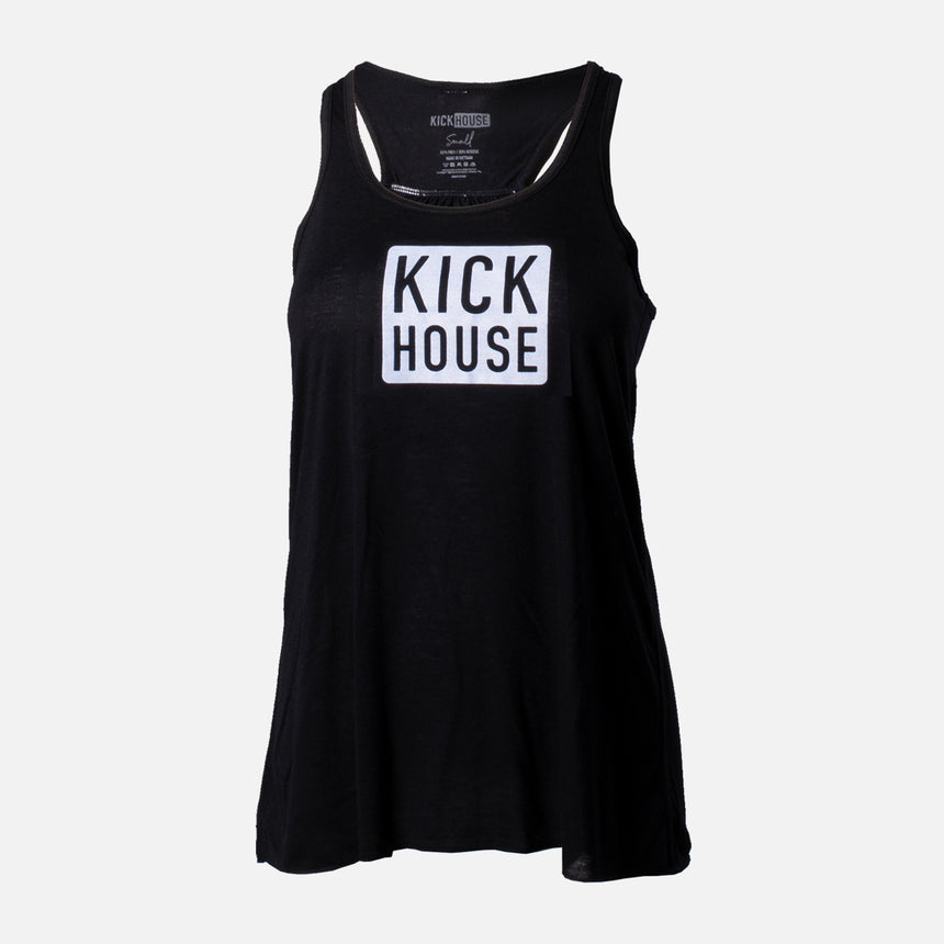 Stacked Logo Women's Flowy Racerback Tank